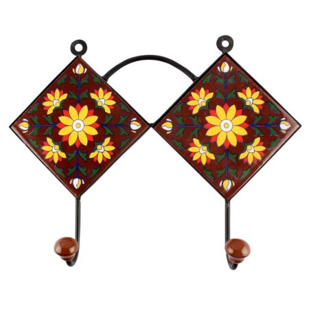  Sunflower Ceramic Tile Hook